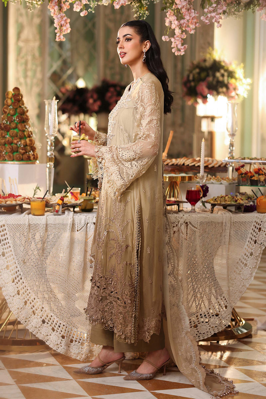 3 Piece Unstitched Embroidered Chiffon Suit MPC-26-103 noorerivaj NOOR E RIVAJ