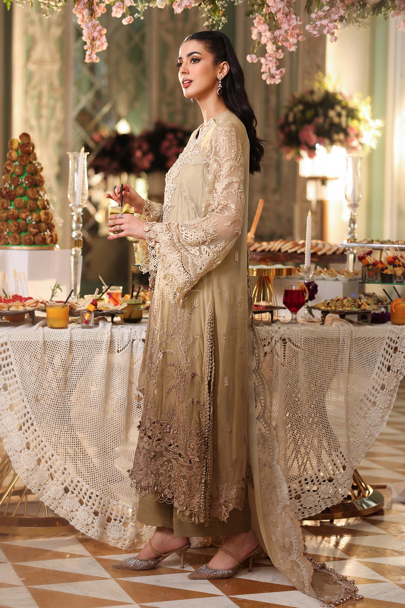 3 Piece Unstitched Embroidered Chiffon Suit MPC-26-103 noorerivaj NOOR E RIVAJ