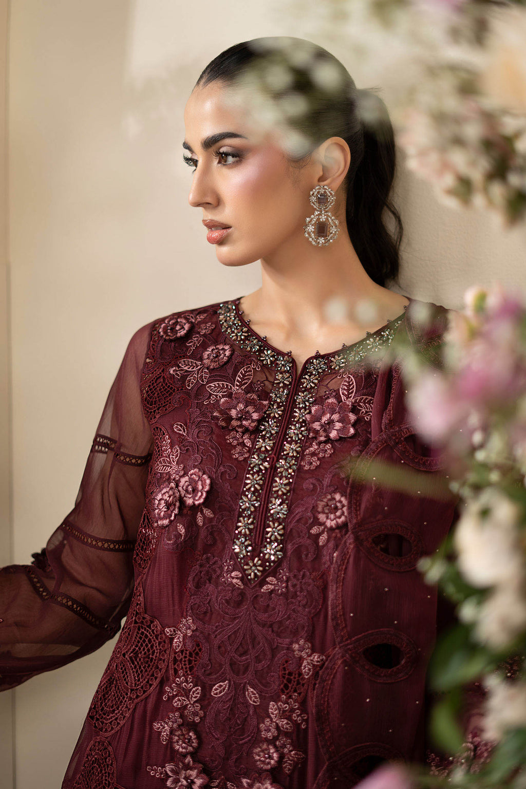 3 Piece Unstitched Embroidered Chiffon Suit MPC-26-108 noorerivaj NOOR E RIVAJ