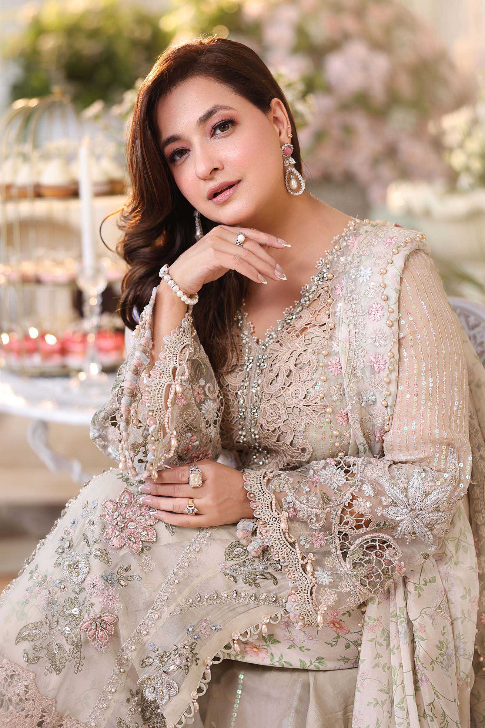 3 Piece Unstitched Embroidered Chiffon Suit mpc-26-107 NOOR E RIVAJ