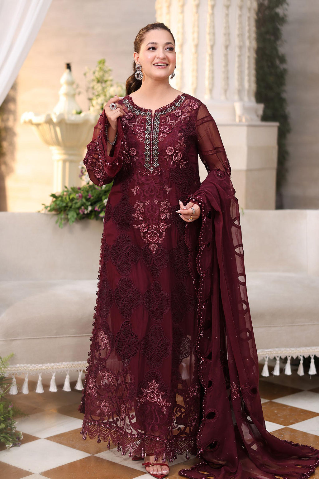 3 Piece Unstitched Embroidered Chiffon Suit MPC-26-108 noorerivaj NOOR E RIVAJ