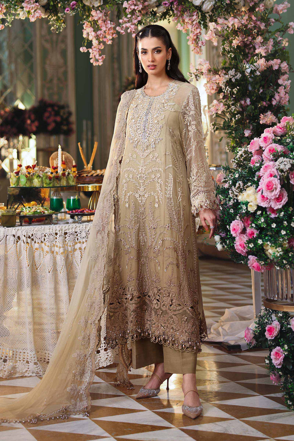 3 Piece Unstitched Embroidered Chiffon Suit MPC-26-103 noorerivaj NOOR E RIVAJ