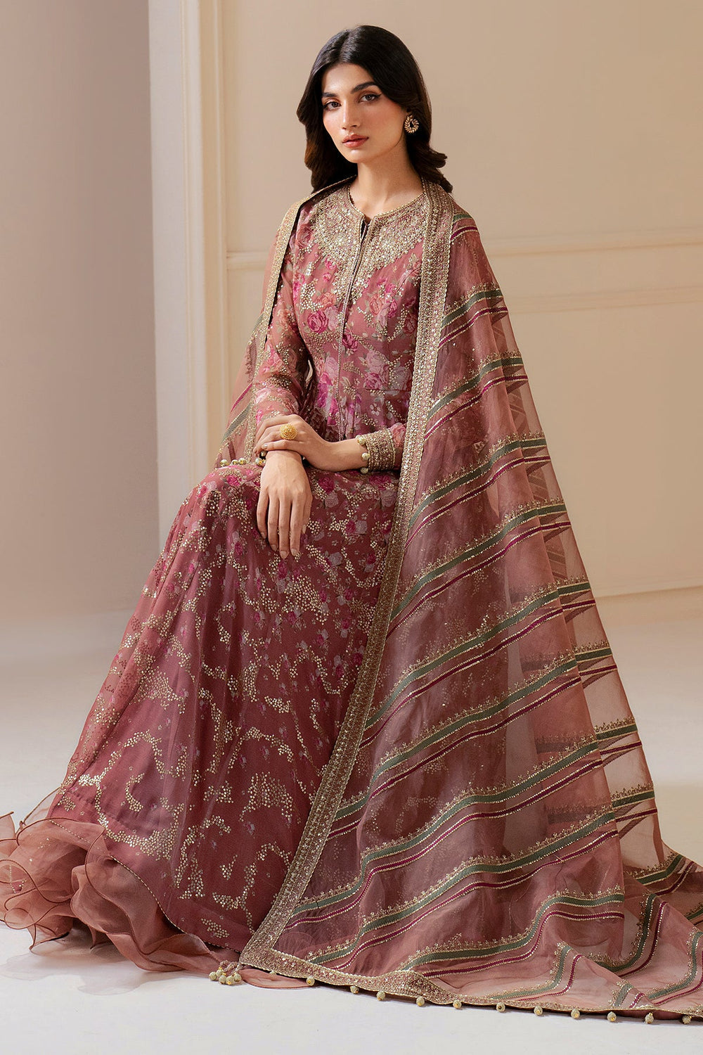 JAZMIN EMBROIDERED CHIFFON UC-3064